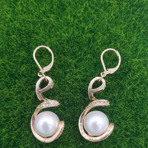 DIAMOND Open Screen For Sun Catching Gold Filled Formal Earrings E1017 - Picture 1 of 5